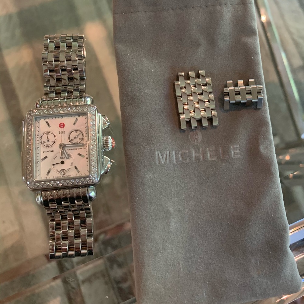 MICHELE Deco Diamond Watch